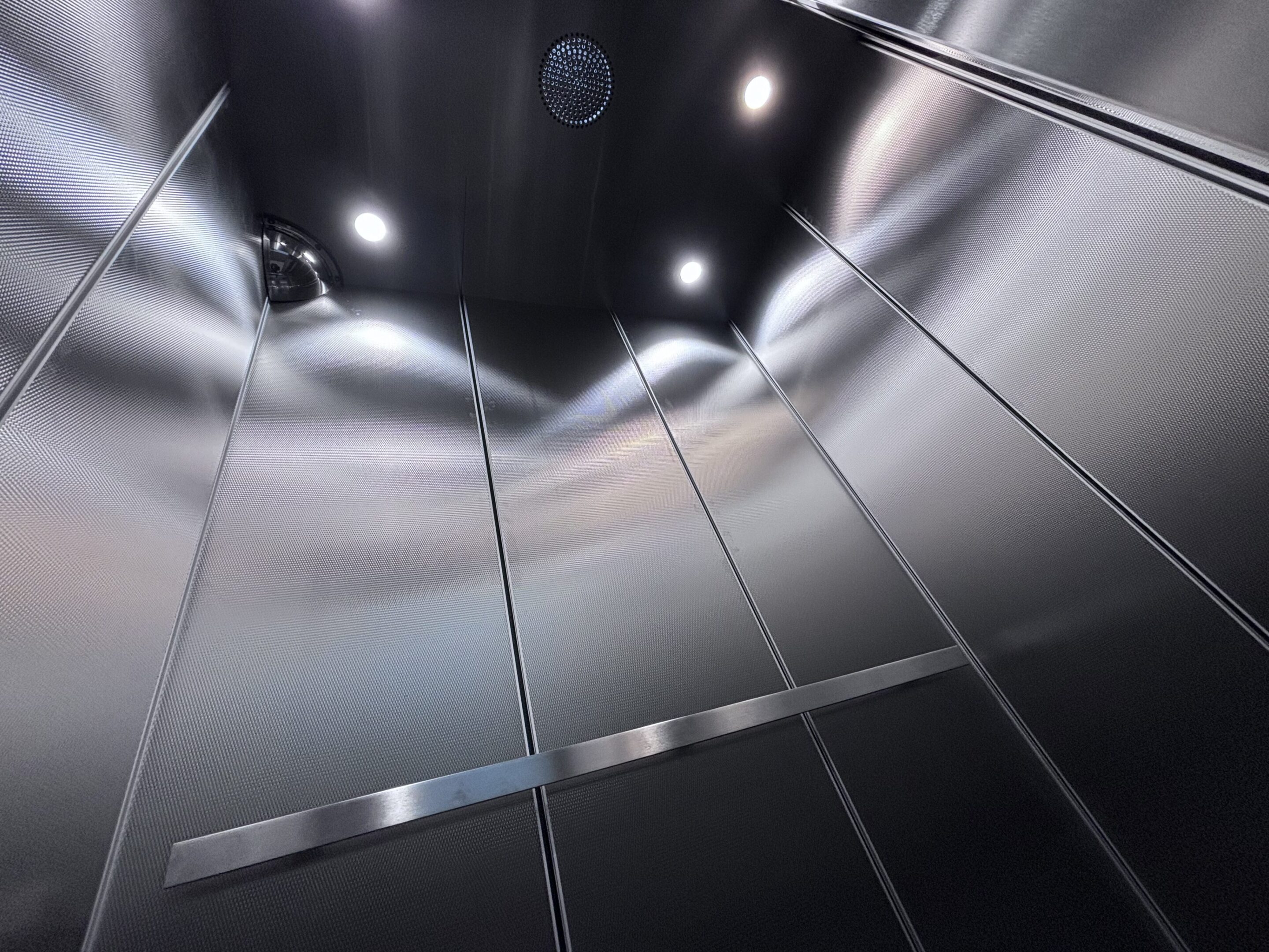 Stainless Steel Elevator Cab — Sutton Place — 45 Sutton Place · Sutton Place, Manhattan